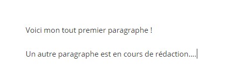 Premiers paragraphes